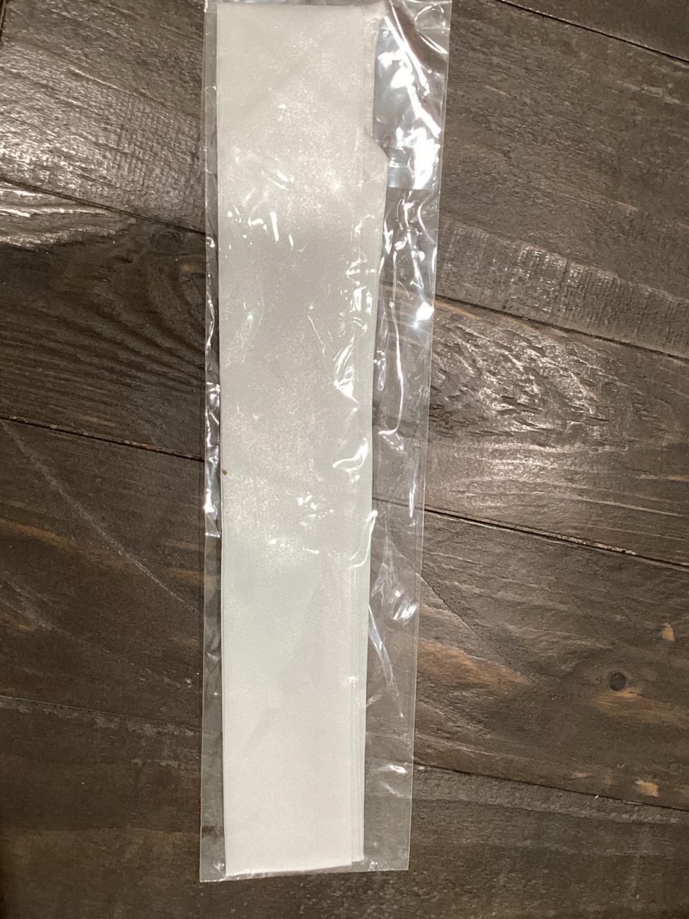 White Satin Hair Scarf / Head Wrap
